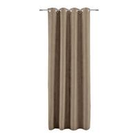 Ösenvorhang Velours ca. 140x245cm - Hellbraun, KONVENTIONELL, Textil (140/245cm) - Modern Living