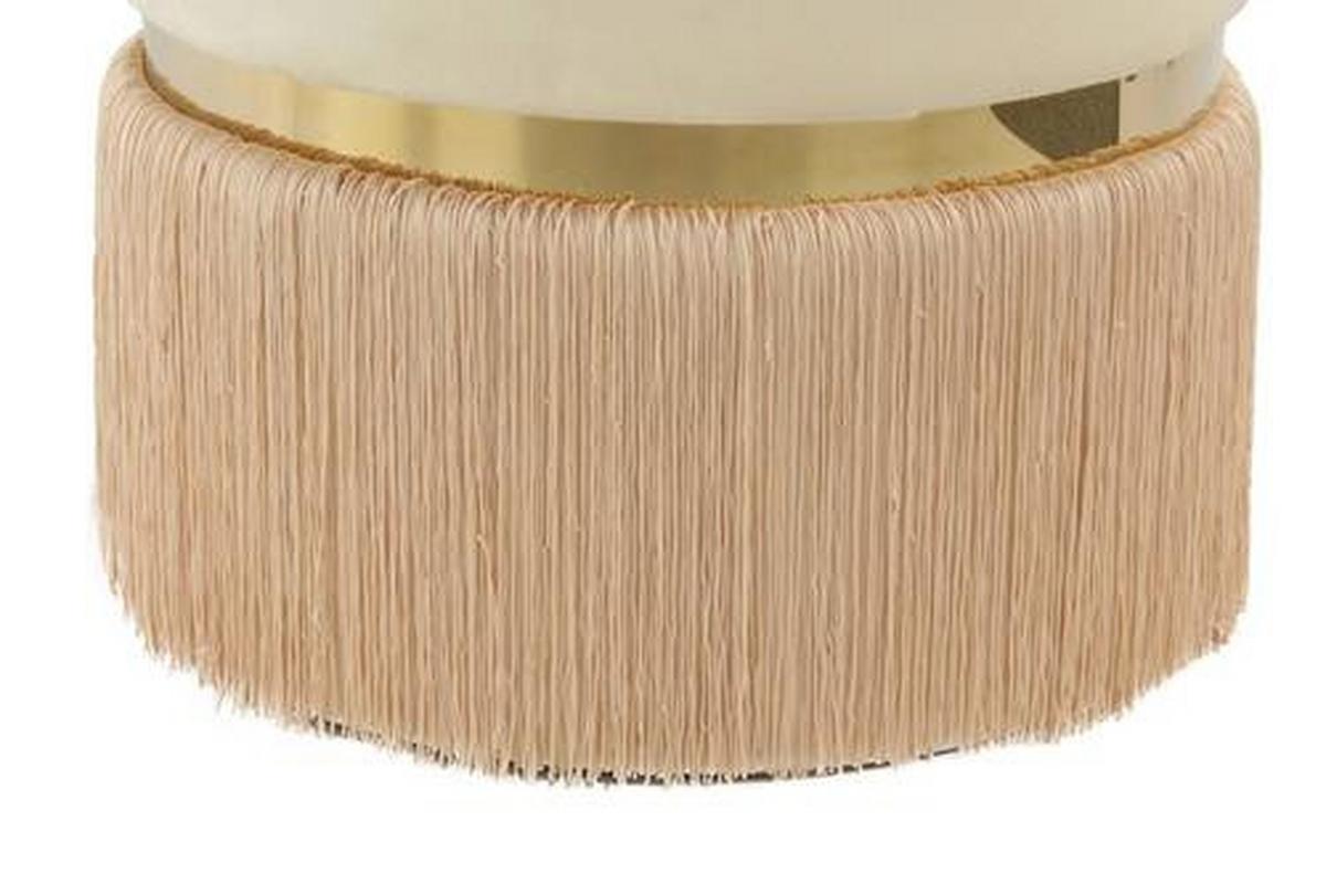 HOCKER Hocker in Champagnerfarben - Champagner/Goldfarben, Basics, Holzwerkstoff/Textil (41/44,5/41cm) - Kayoom