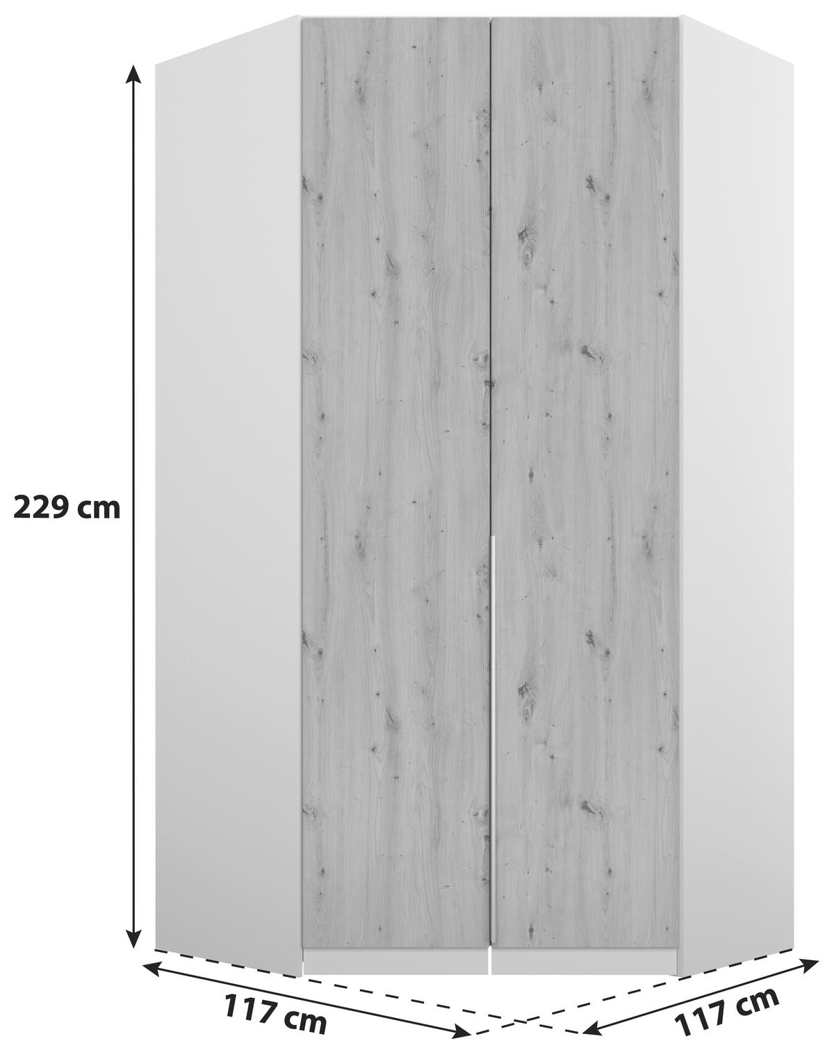 DULAP PE COLT ALABAMA - șampanie, Modern, material pe bază de lemn (117/229/117cm) - Modern Living