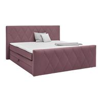 Boxspringbett Josie B Braun ca. 180x200cm - Schwarz/Braun, KONVENTIONELL, Holz/Holzwerkstoff (180/200cm) - Mömax