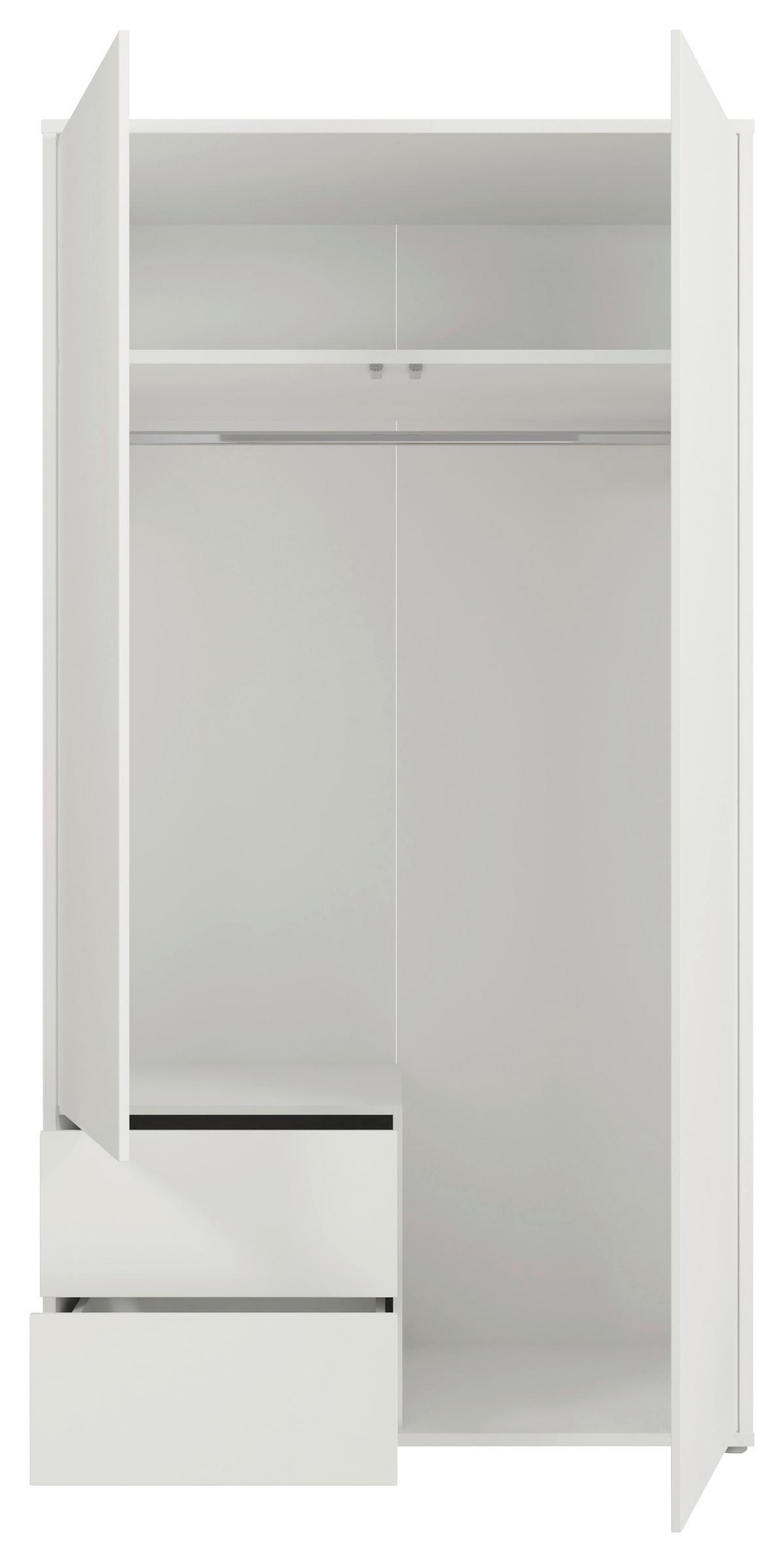 Omara S Klasičnimi Vrati Alice, Bela - bela, Trend, leseni material (115/214/60cm) - Carryhome