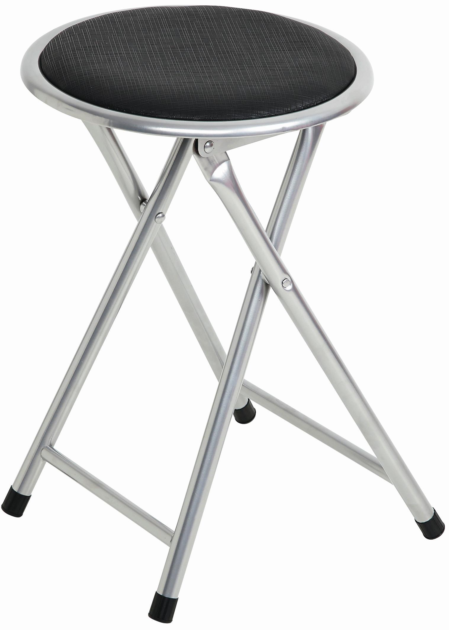 Összecsukható Ülőke Fekete Ouzo - fekete/alumíniumszínű, Konventionell, fém (30/45/30cm) - Based