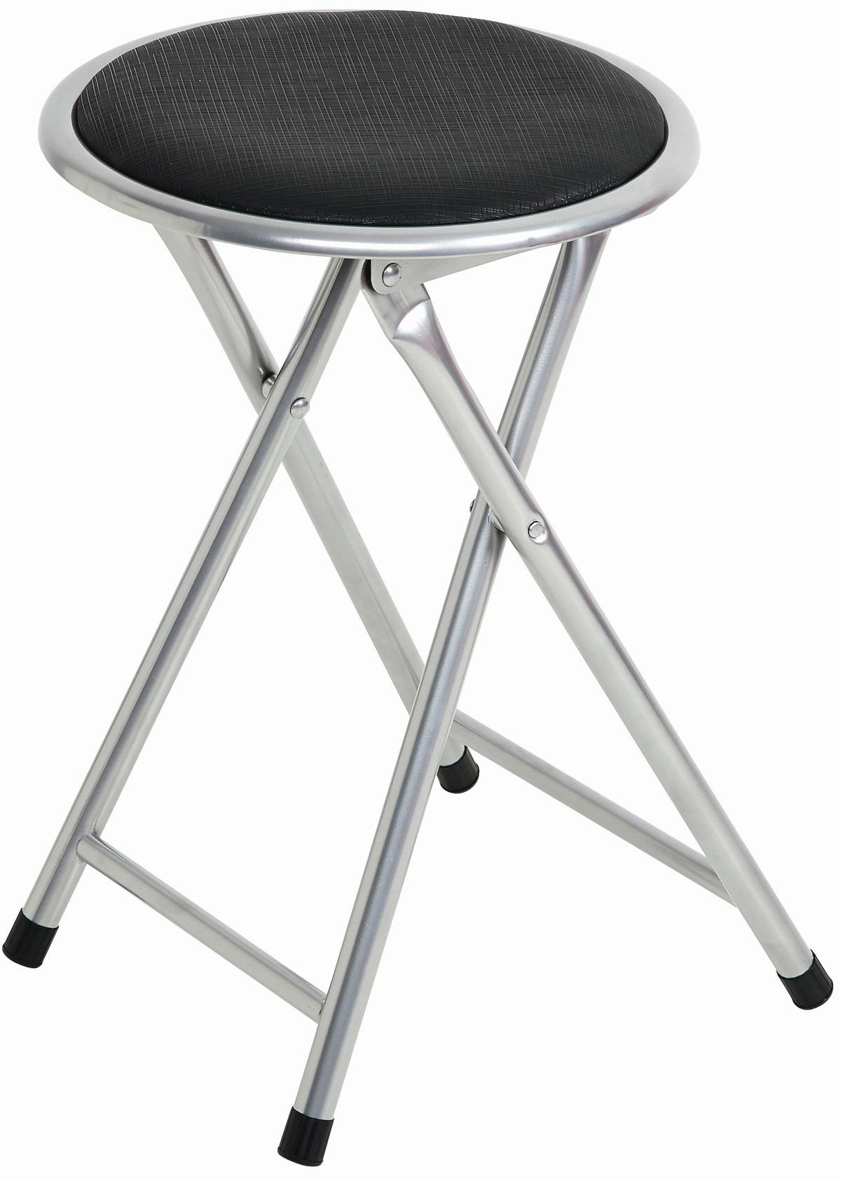 Összecsukható Ülőke Fekete Ouzo - fekete/alumíniumszínű, Konventionell, fém (30/45/30cm) - Based