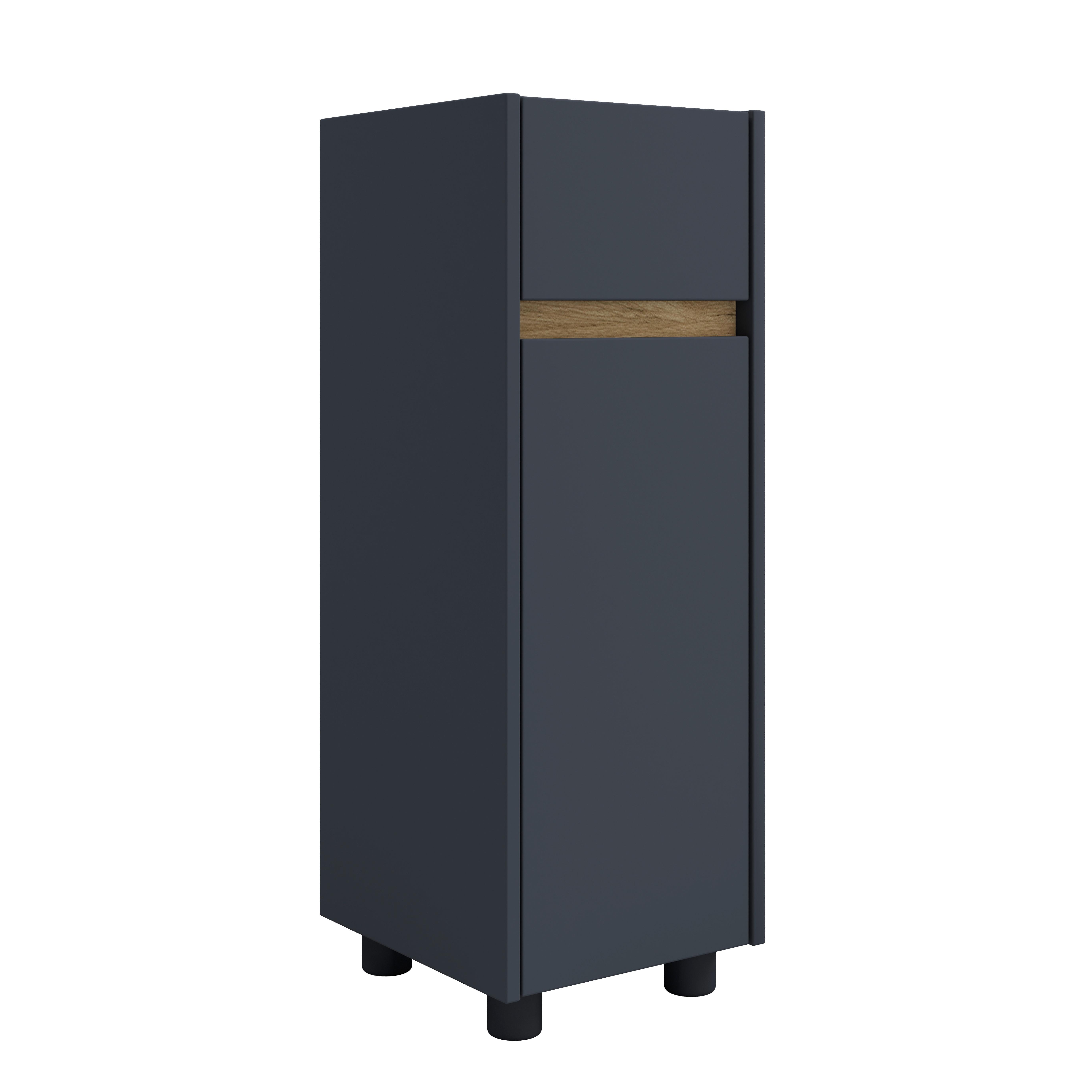 Midischrank Cosila - Honigeiche/Anthrazit, Trend, Holzwerkstoff/Kunststoff (30/85/33cm) - MID.YOU