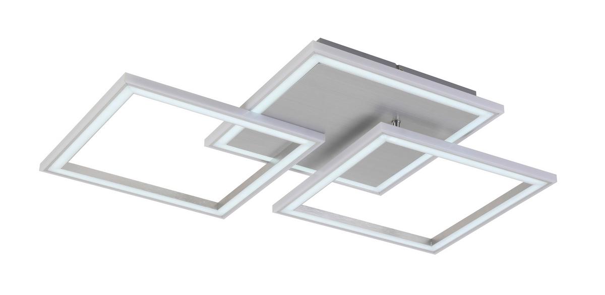 Led Mennyezeti Lámpa Qinton - alumíniumszínű, Romantik / Landhaus, műanyag/fém (95/44/7,3cm) - Premium Living