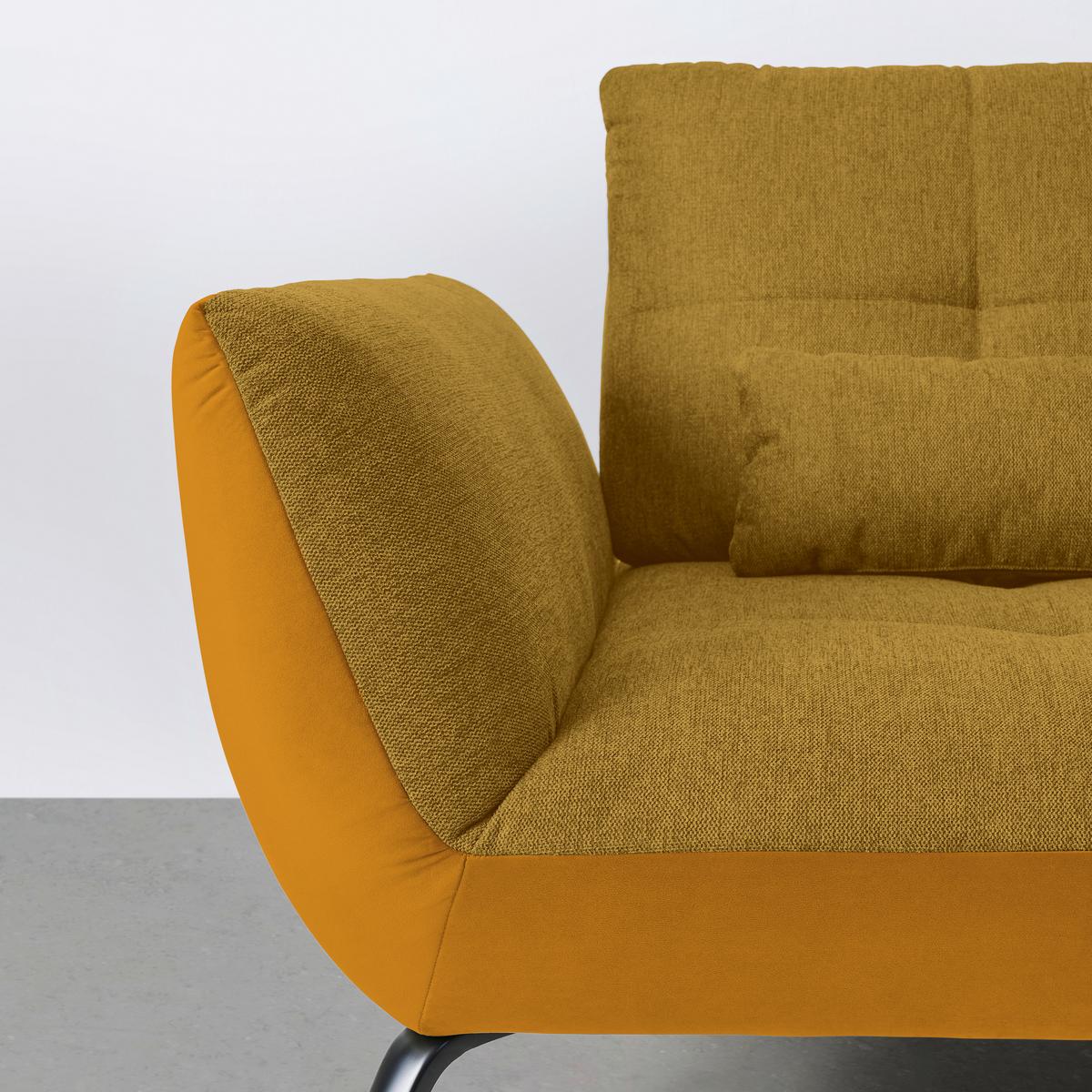 Wohnlandschaft Trendy Senfgelb - Senfgelb/Goldfarben, MODERN, Holzwerkstoff/Textil (310/93/250cm) - Premium Living