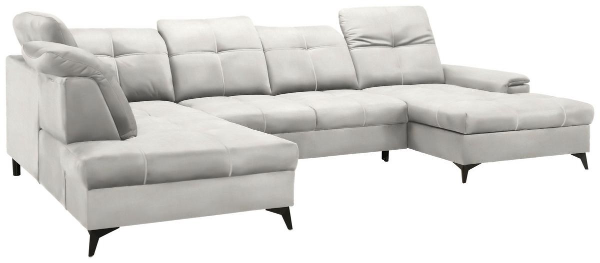 Kutna Garnitura Sierra - bež/crna, Moderno, tekstil/metal (181-230/90-106/364cm) - Modern Living