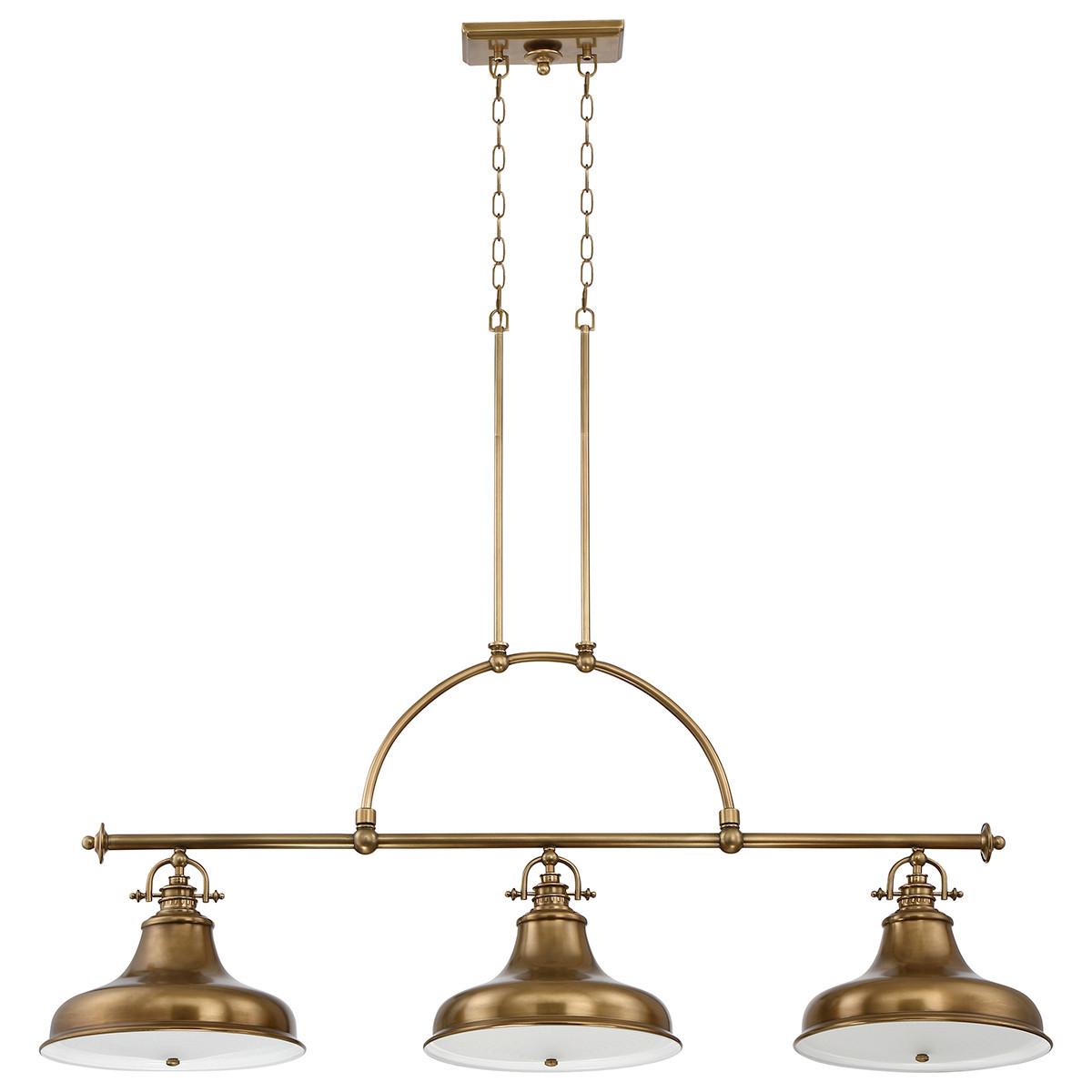 Viseća Svetiljka Qz-Emery3p- Boja Mjeda - boje mjeda, Design, staklo/metal (133.3/73/34.3cm)