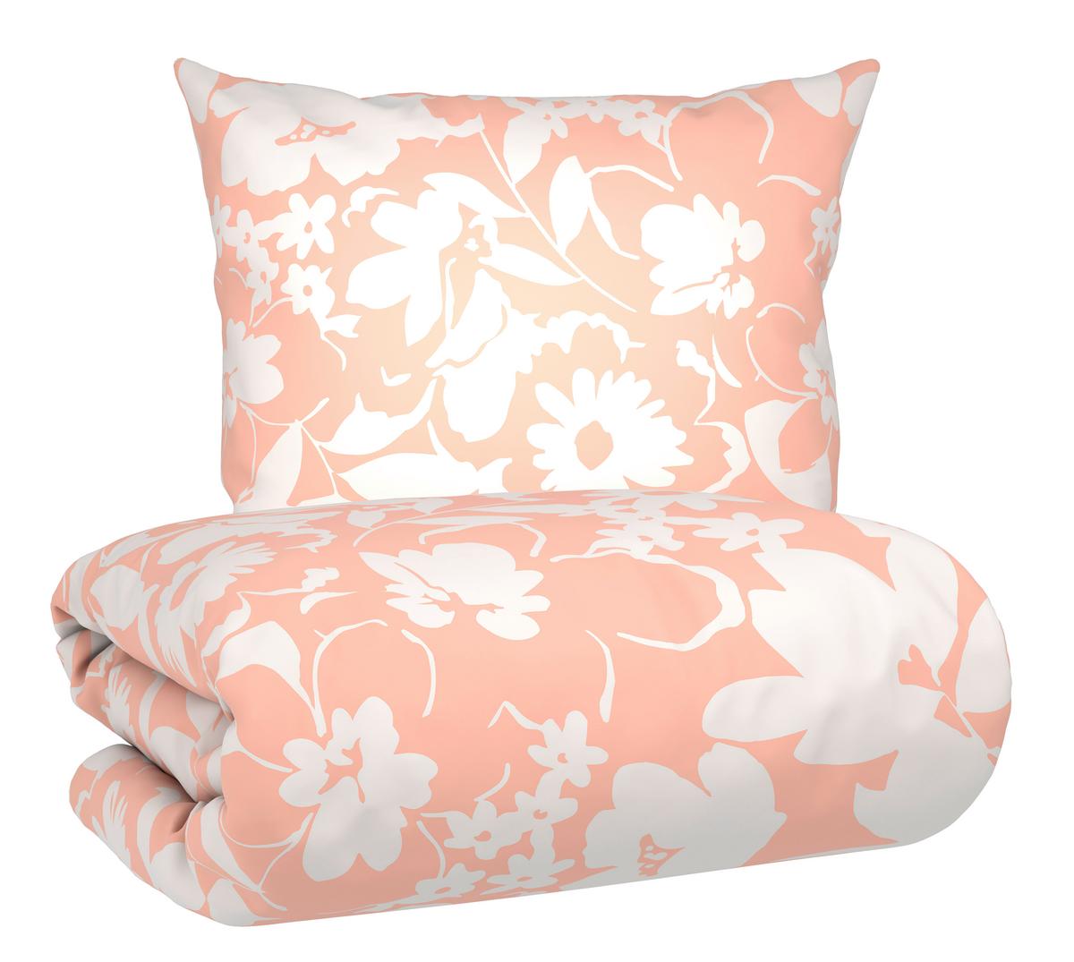 Bettwäsche Floral Orange ca. 135x200cm - Orange, Textil (135/200cm) - Mömax