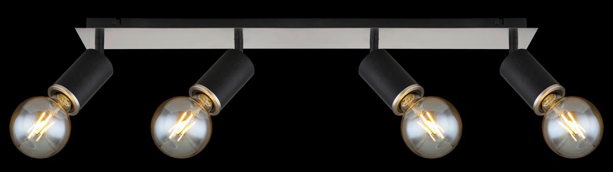 Reflektor Poldi - črna, Basics, kovina/les (80/10/18cm) - Globo