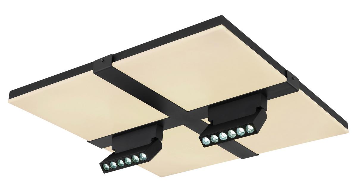 LED-DECKENLEUCHTE 48118-30 - Weiss/Opal, Design, Kunststoff/Metall (45/45/16,1cm) - Globo