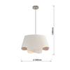 HÄNGLAMPA GABRIELE - beige, Modern, metall/textil (50/50/120cm) - Mömax