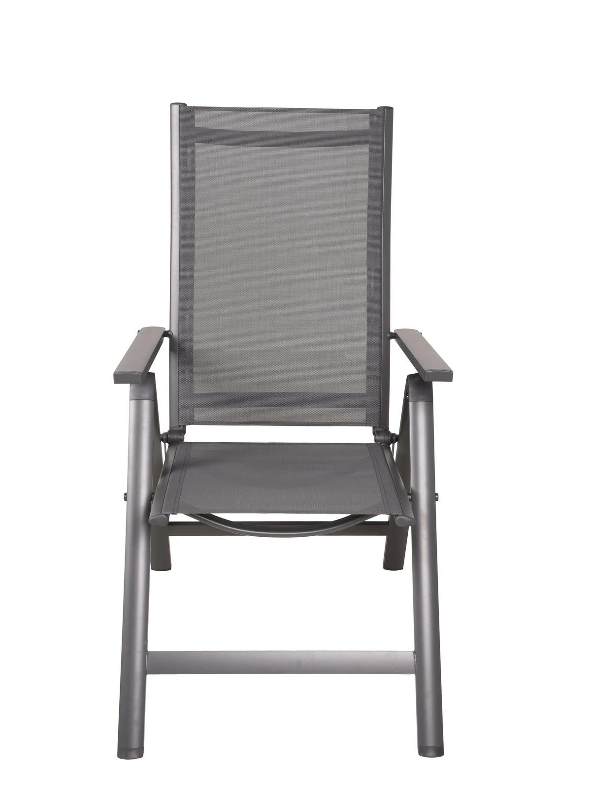 GARTENKLAPPSTUHL-SET HOCHLEHNER LENOLA ANTH,2ER SET - Anthrazit, MODERN, Kunststoff/Metall (59,5/107/73cm) - Gardenson