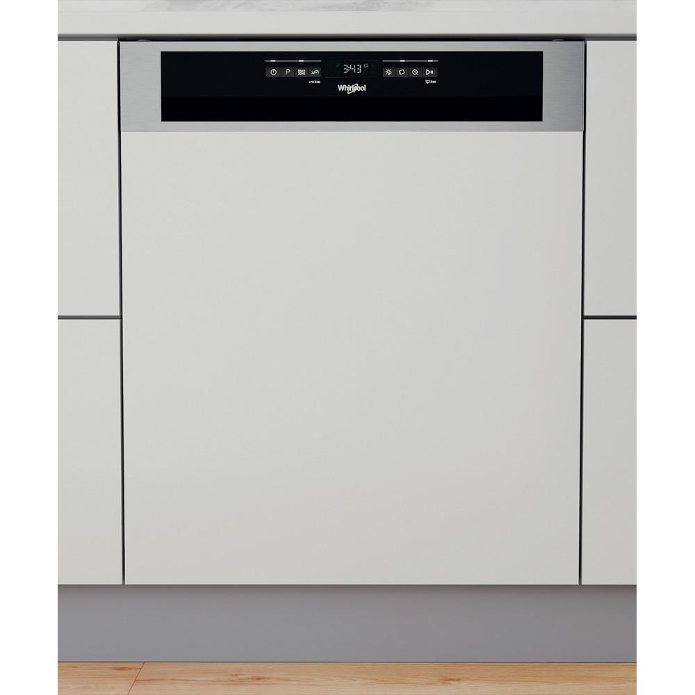 Mosogatógép Félig Integrált Wbo 3o33 Pl X - krómszínű, műanyag/fém (60cm) - Whirlpool