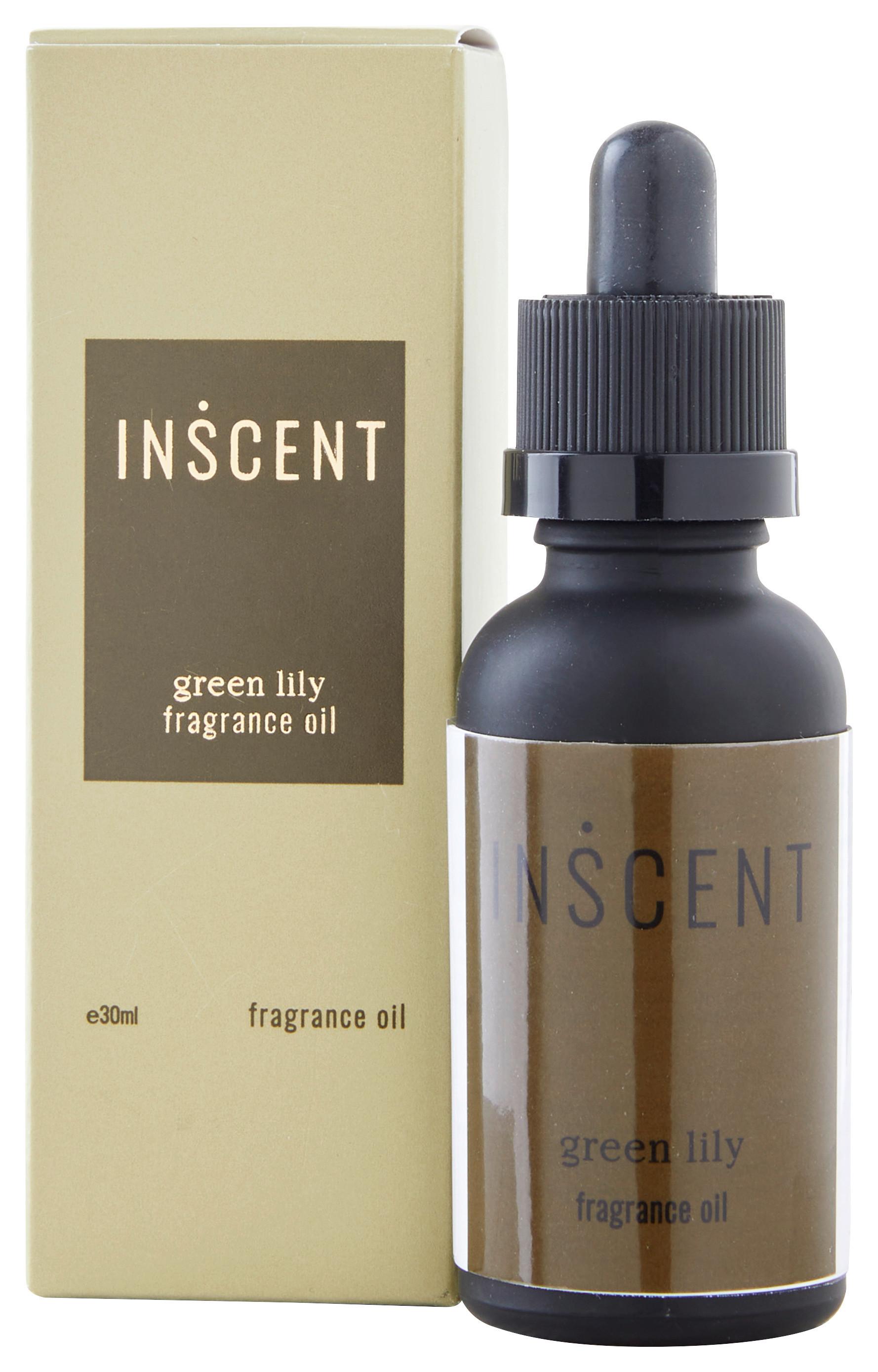 Parfümöl Green Lily ca. 30ml - Dunkelgrün/Schwarz, Design, Glas (3/3/10cm) - Inscent