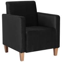 SESSEL MILLA - Schwarz/Naturfarben, Design, Holz/Textil (71/81/70cm) - Max Winzer