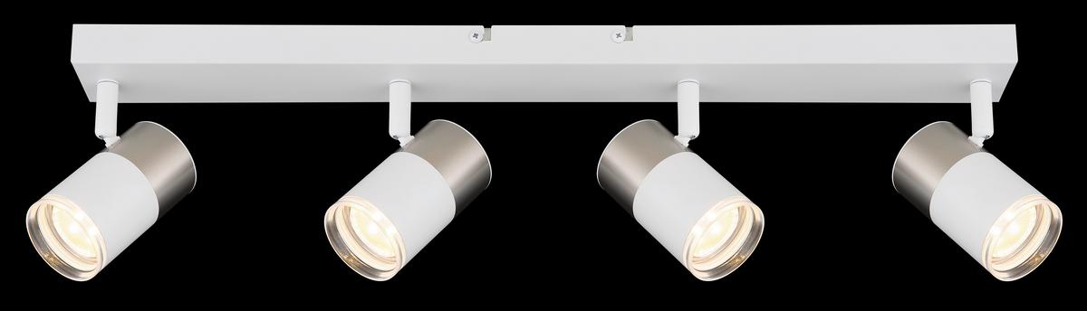 Strahler Brisbon Schwarz max. 25 Watt - Dunkelgrau/Schwarz, Design, Kunststoff/Metall (56/6/12cm) - Globo