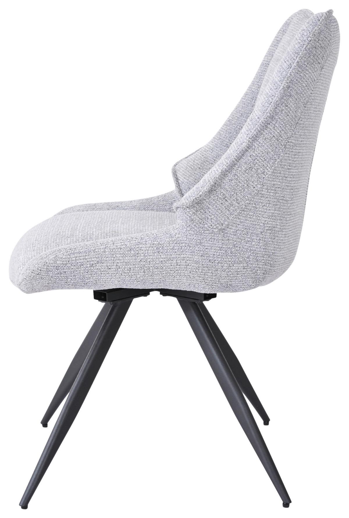 Stolica Ava - siva/crna, Design, metal/tekstil (57/90,5/64,5cm) - Premium Living