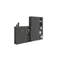 AKTENSCHRANK OFFICE EDITION - SW SET 4 - Anthrazit, MODERN, Holzwerkstoff (128,5/185,6/33cm) - MID.YOU