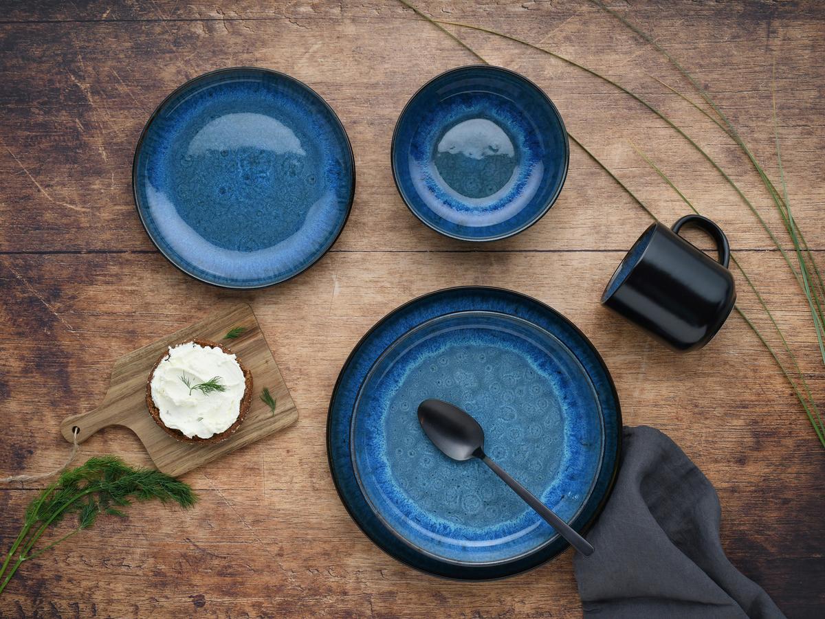 Kombiservice Nordic Fjord Blau, 10-teilig - Blau, Trend, Keramik - Creatable