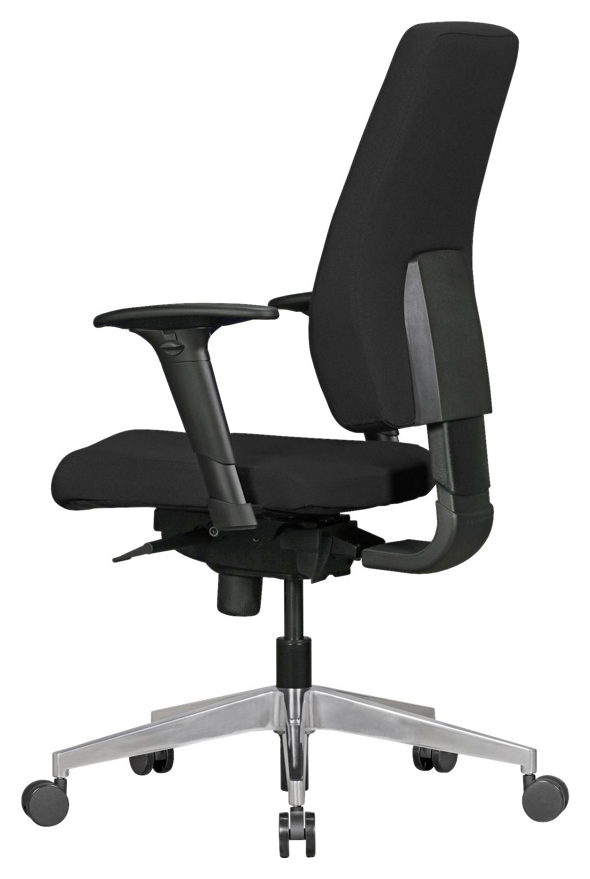 Vrtljivi Stol Darius - črna/barve aluminija, Moderno, kovina/umetna masa (63/119/63cm) - MID.YOU