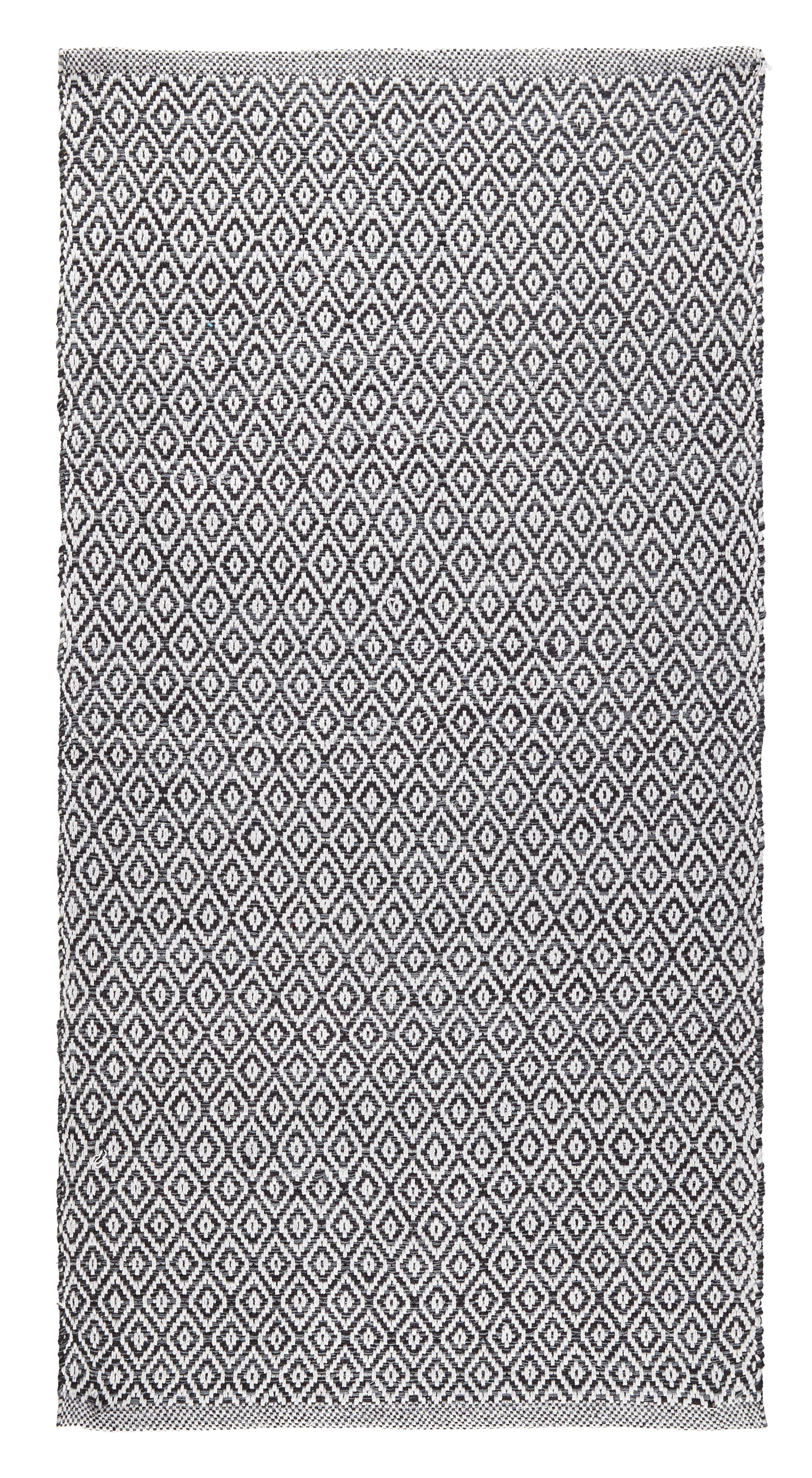 Handwebteppich Carola 1 in Grau ca.60x120cm - Grau, Basics, Textil (60/120cm) - Modern Living