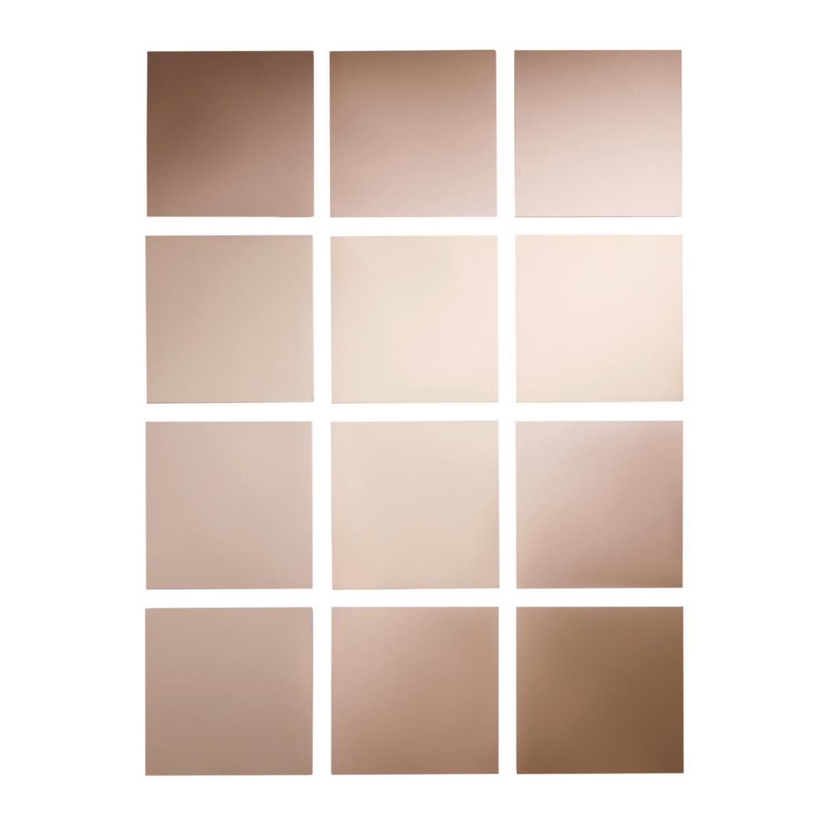 Spiegelfliesenset Tail Bronze 12er Set - Bronzefarben, Basics, Glas (15/15cm) - Mömax