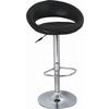 Barhocker in Schwarz - Chromfarben/Schwarz, KONVENTIONELL, Holz/Kunststoff (50/82-103/56cm) - Mömax