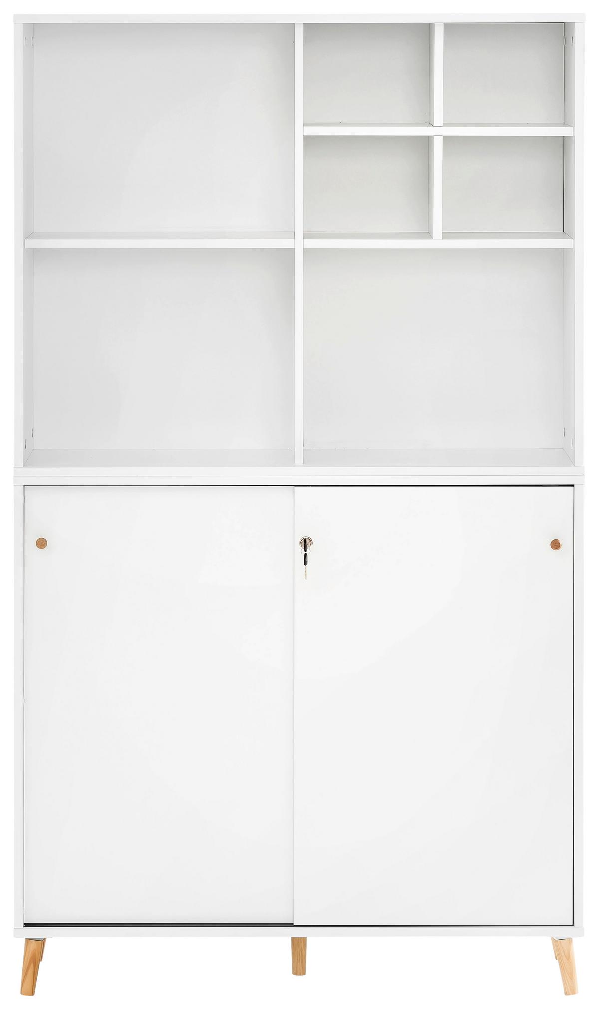 Aktenschrank U1000R Weiß ca. 100,1x174,2x41cm - Weiß, MODERN, Holzwerkstoff (100,1/174,2/41cm) - MID.YOU