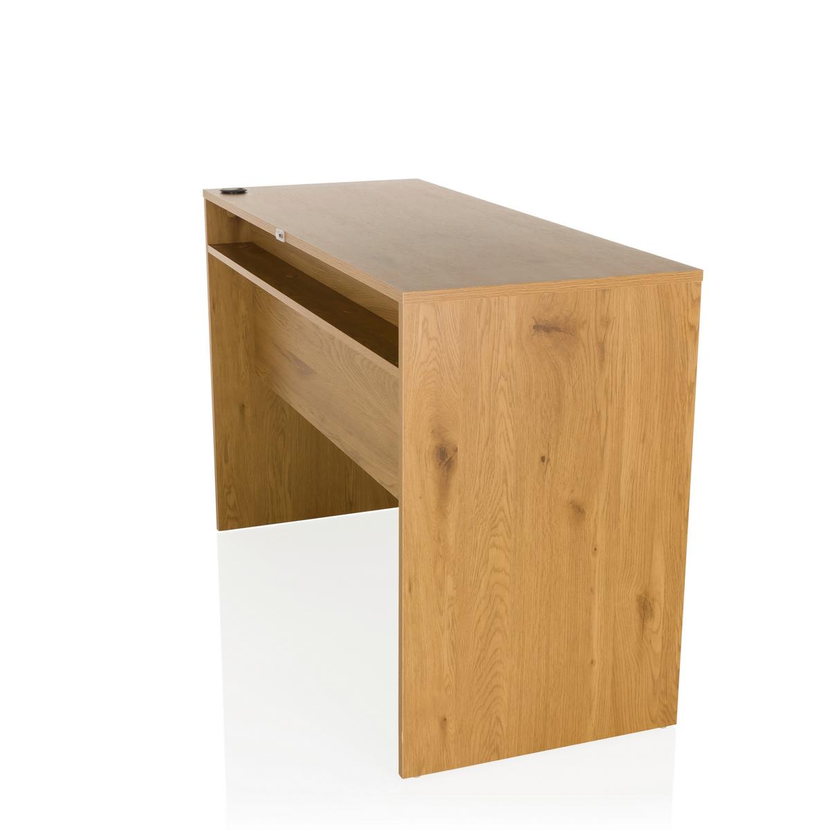 Pisalna Miza Berga, Bela, Barva Hrasta - barve hrasta/bela, Moderno, leseni material (120/50/78cm) - MID.YOU