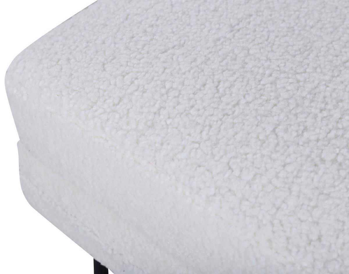 HOCKER BOOM - Schwarz/Weiß, Design, Textil/Metall (90/49/70cm) - Livetastic