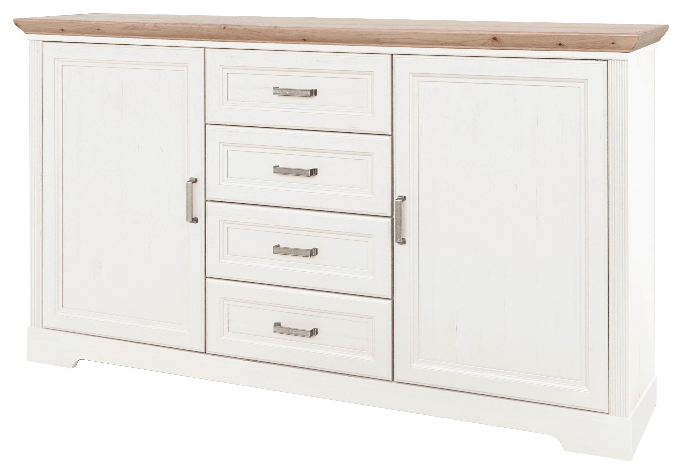 Komoda Jasmin Ii - bijela/hrast Artisan, Lifestyle, drvni materijal/metal (164/90/41cm) - Modern Living