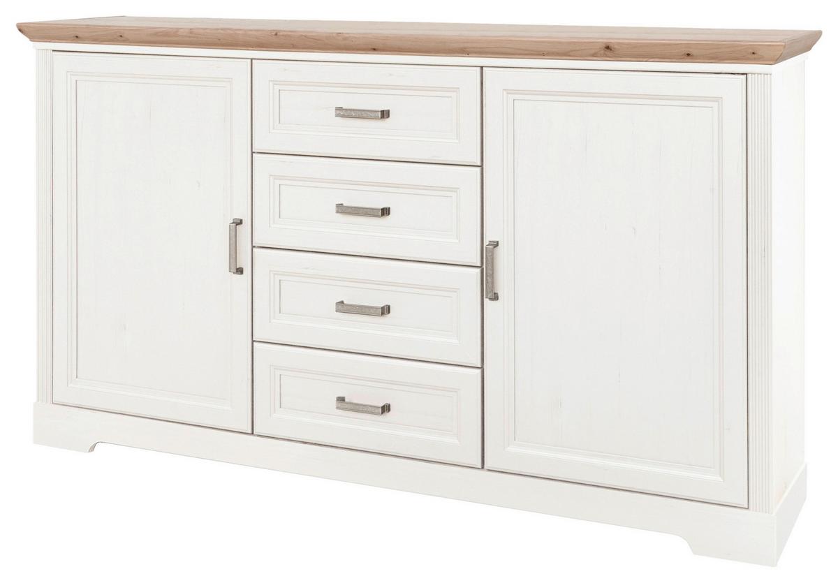 Komoda Jasmin Ii - bijela/hrast Artisan, Lifestyle, drvni materijal/metal (164/90/41cm) - Modern Living