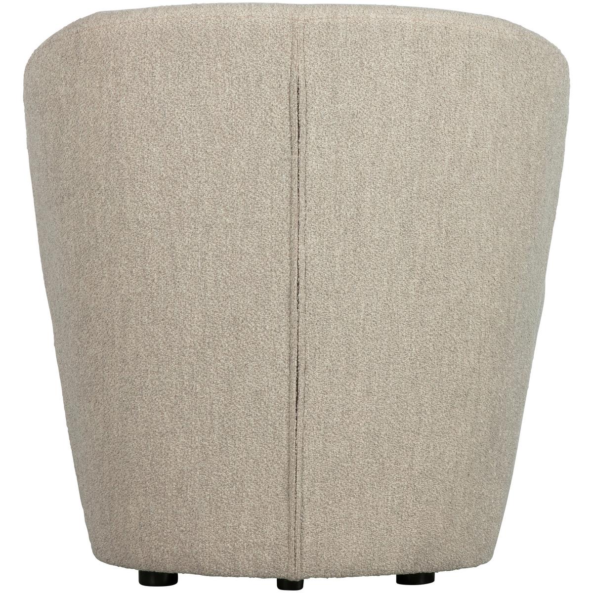Cocktailsessel Lofty Naturfarben Bouclé - Schwarz/Naturfarben, Design, Kunststoff/Textil (68/75/72cm) - Livetastic