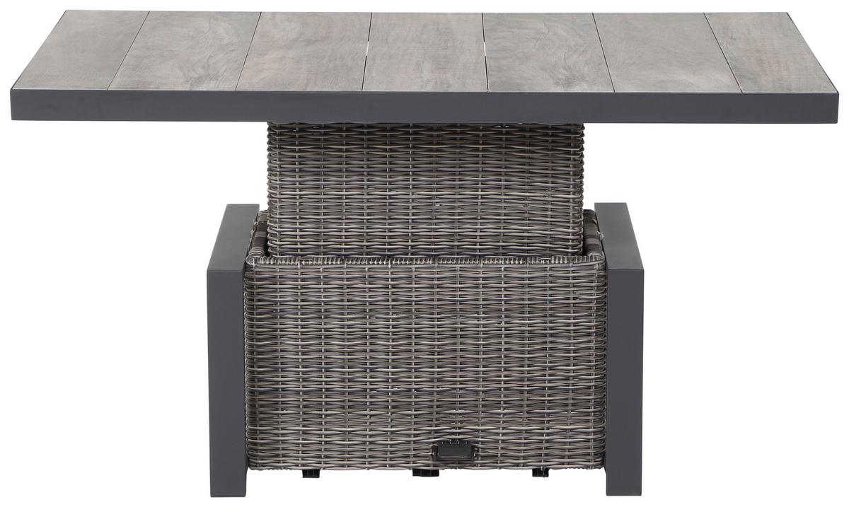 Loungegarnitur Corido 4-tlg. Grau - Grau, Basics, Keramik/Kunststoff (219/88/219cm) - Siena Garden