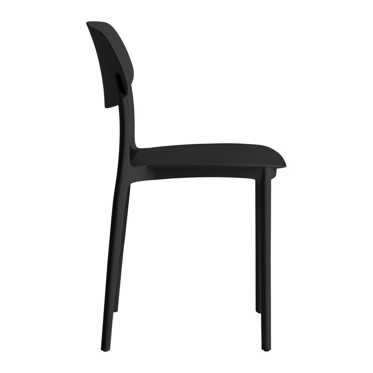 Stuhl Jiri Schwarz - Schwarz, MODERN, Kunststoff (44/78/49cm) - Based