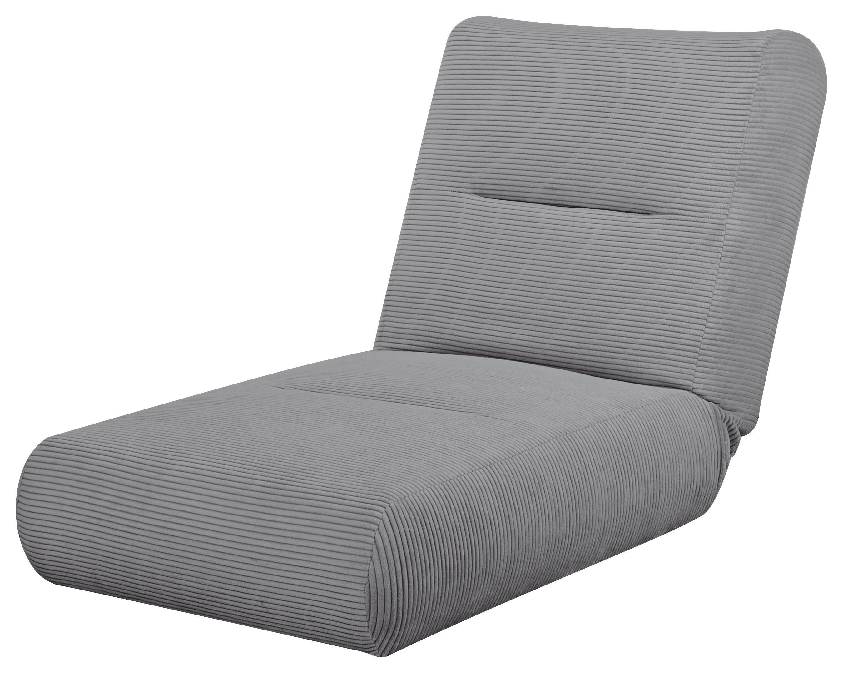 Fotelj Luna, Siva, Funkcija Ležišča - siva, Design, tekstil (81/88/160cm) - Livetastic