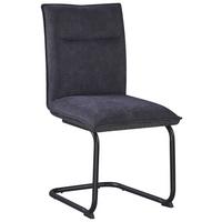Stuhl Grau/schwarz - Schwarz/Grau, Modern, Textil/Metall (61/47/89cm) - Mömax