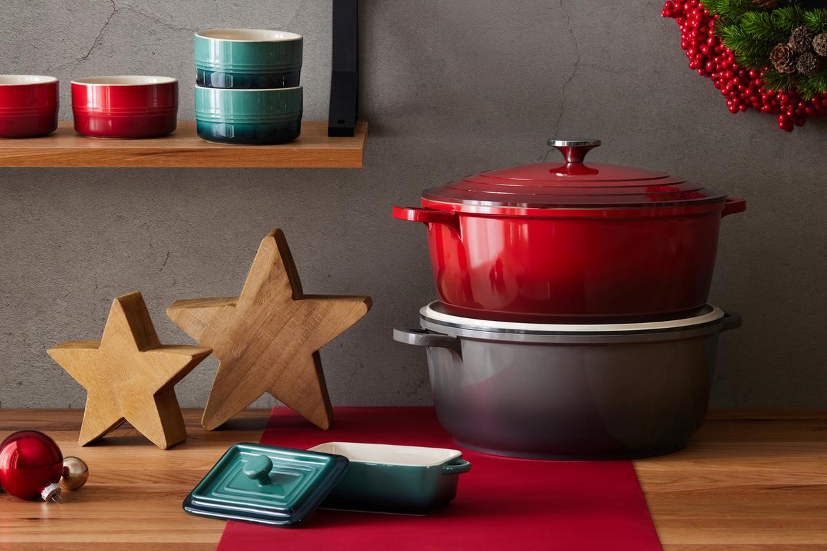 Bratentopf Elisa L Rot - Rot, KONVENTIONELL, Metall (28/12cm) - Modern Living