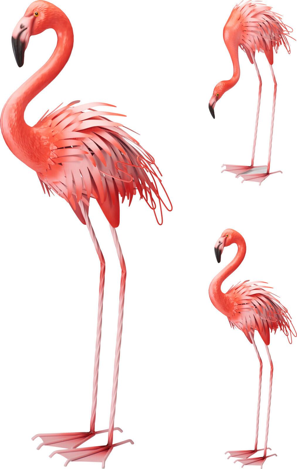 Dekor Flamingó Flamingo - pink, fém (38/26/91cm)