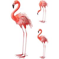 Dekor Flamingó Flamingo - pink, fém (38/26/91cm)
