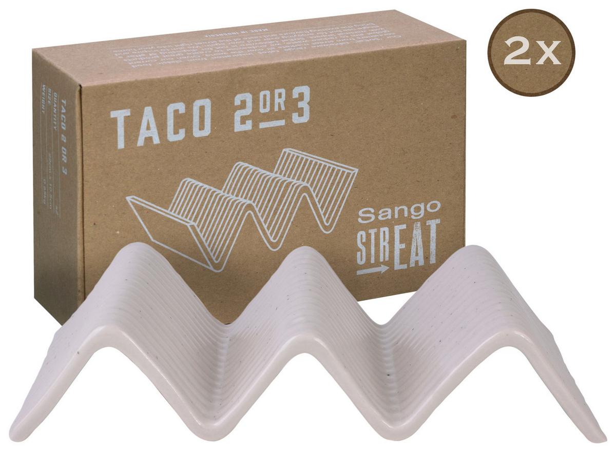 Set Podstavkov Street Taco Stand, 2-Delni - krem barve, Basics, keramika (22/10,5cm) - Creatable