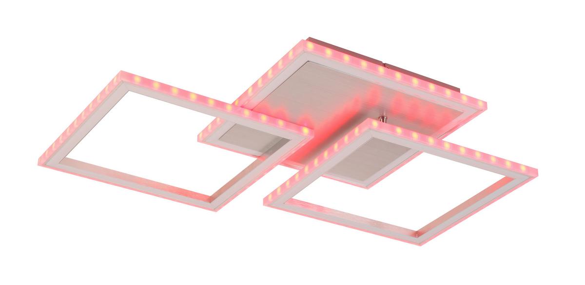 Led Mennyezeti Lámpa Qinton - alumíniumszínű, Romantik / Landhaus, műanyag/fém (95/44/7,3cm) - Premium Living