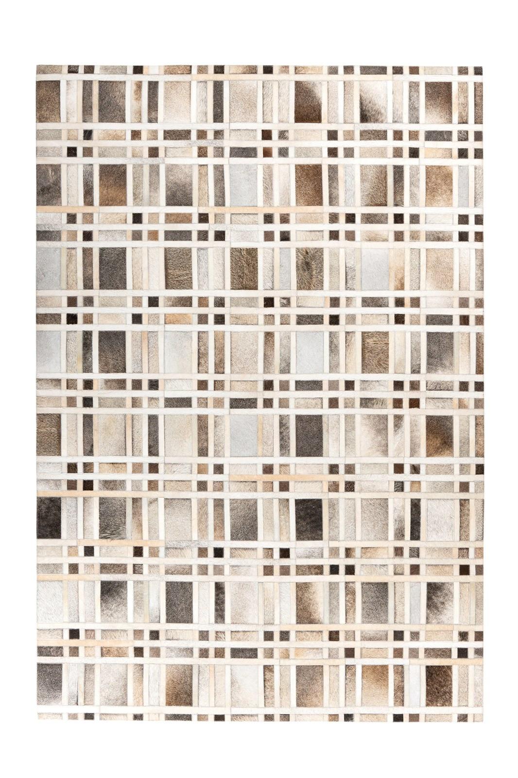 Flachwebeteppich Lavin 225 Grau 80x150 - Grau, Basics, Leder (80/150cm) - Kayoom