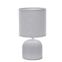 Asztali Lámpa 064/lpg - szürke, Design, textil/kerámia (15/28cm)