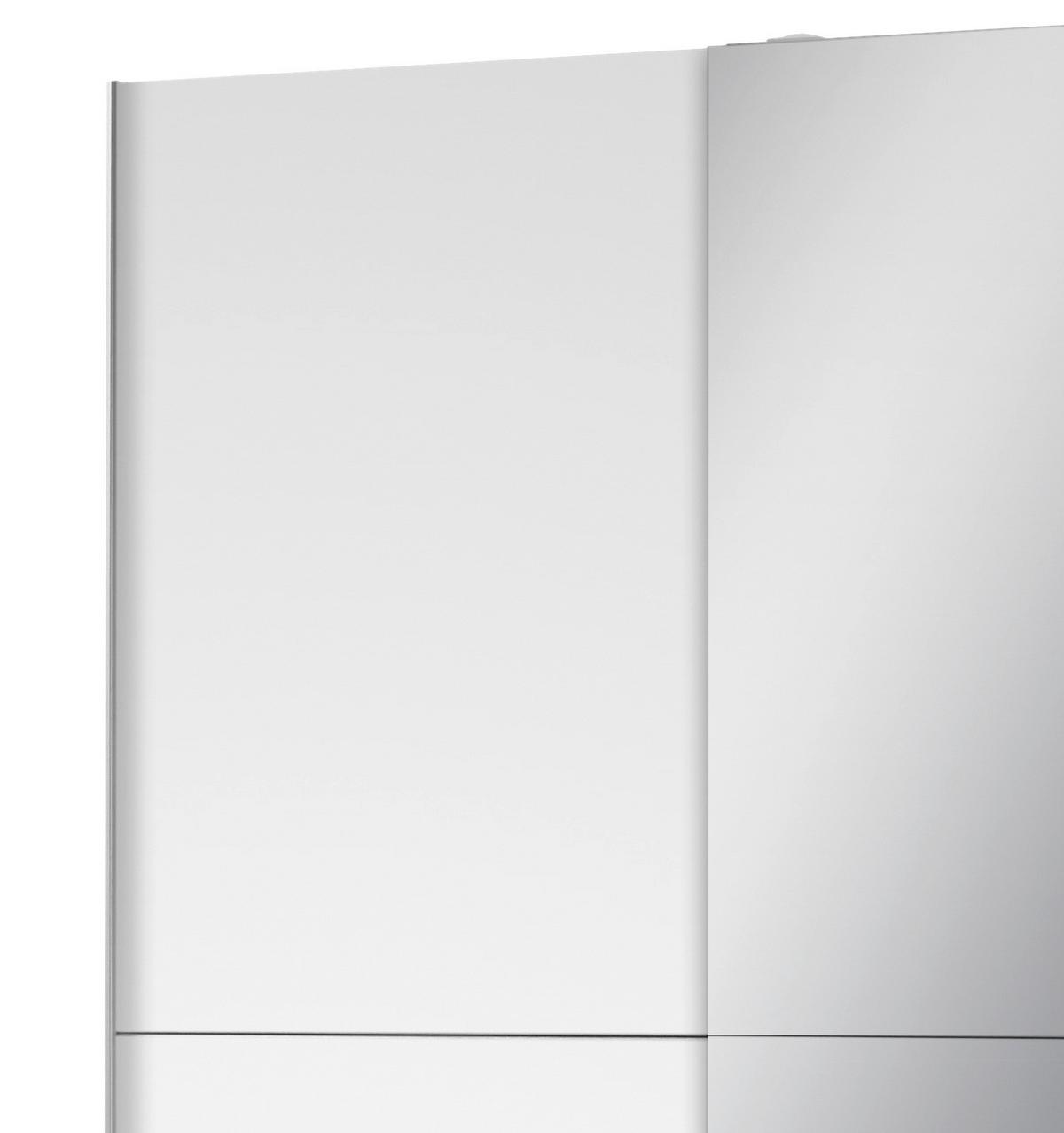 Ormar S Kliznim Vratima Slim - bijela/srebrne boje, Basics, staklo (125/195,5/38cm) - Modern Living