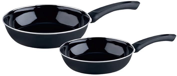 ZESTAW PATELNI GOURMET 2-CZĘŚCIOWY - czarny, Konventionell, metal (24+28cm) - Riess
