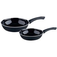ZESTAW PATELNI GOURMET 2-CZĘŚCIOWY - czarny, Konventionell, metal (24+28cm) - Riess