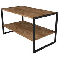 TABLE BASSE INSASI L - chêne miel/noir, Design, métal/matériau de bois (90/50/50cm) - MID.YOU