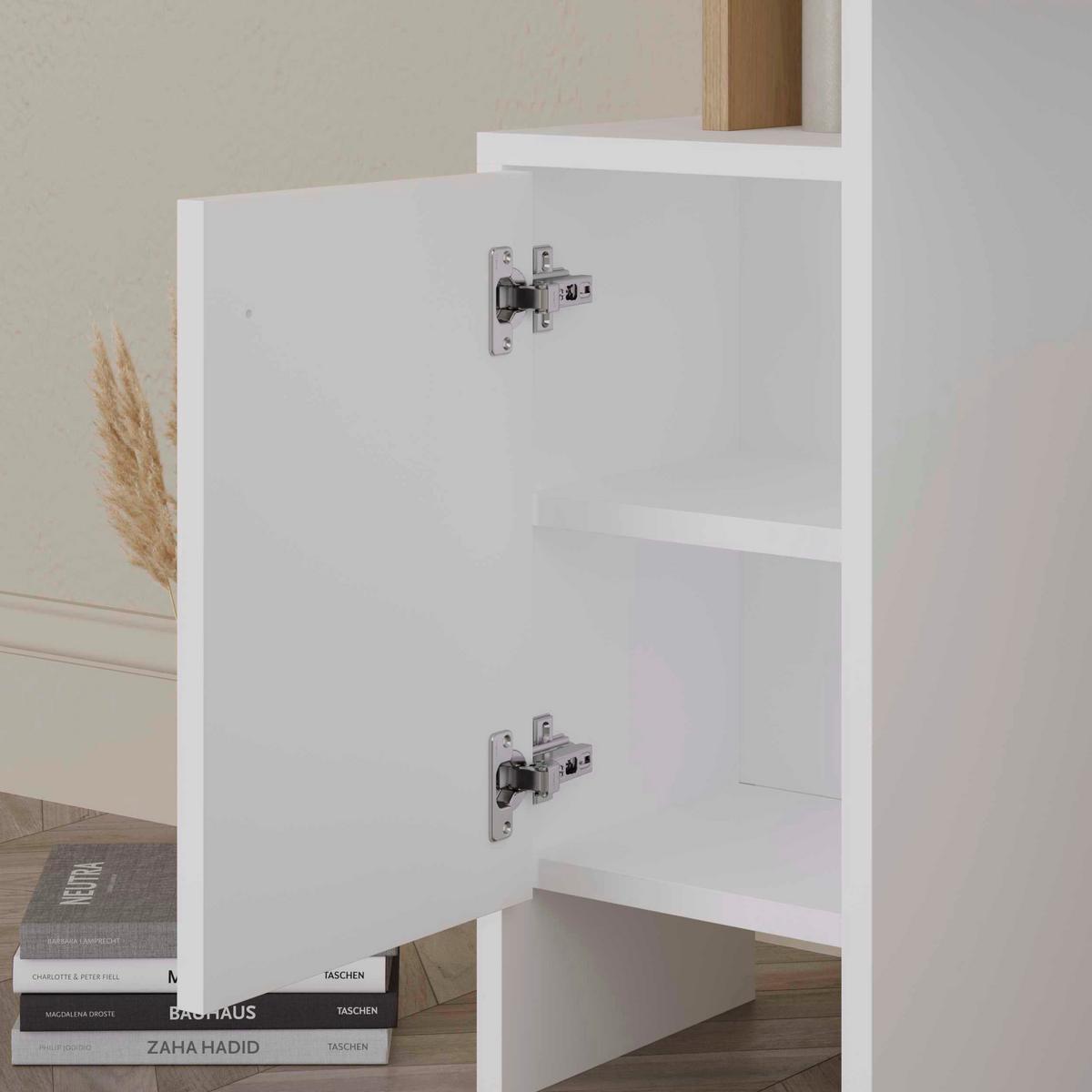 Schminktisch Mup m. Spiegel ca. 105x151 cm Weiß - Schwarz/Weiß, Design, Holzwerkstoff/Metall (105/35/151cm) - Livetastic